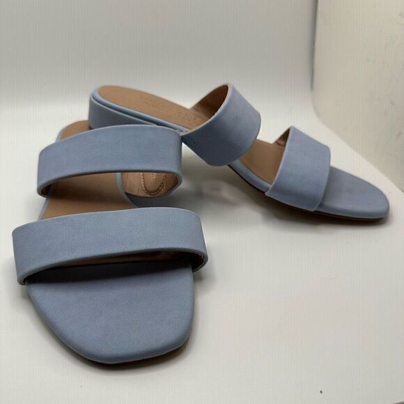 CUSHIONAIRE Women's Nolita two band low block heel slide sandal +Memory Foam 6 B - Picture 6 of 7